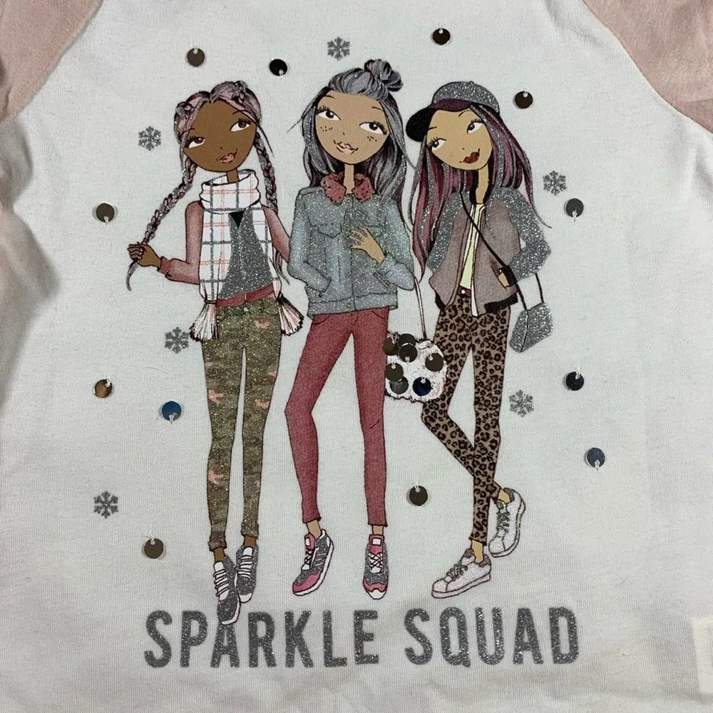 Children’s Place NWT‎ Long Sleeve Tee Sparkly SZ 4